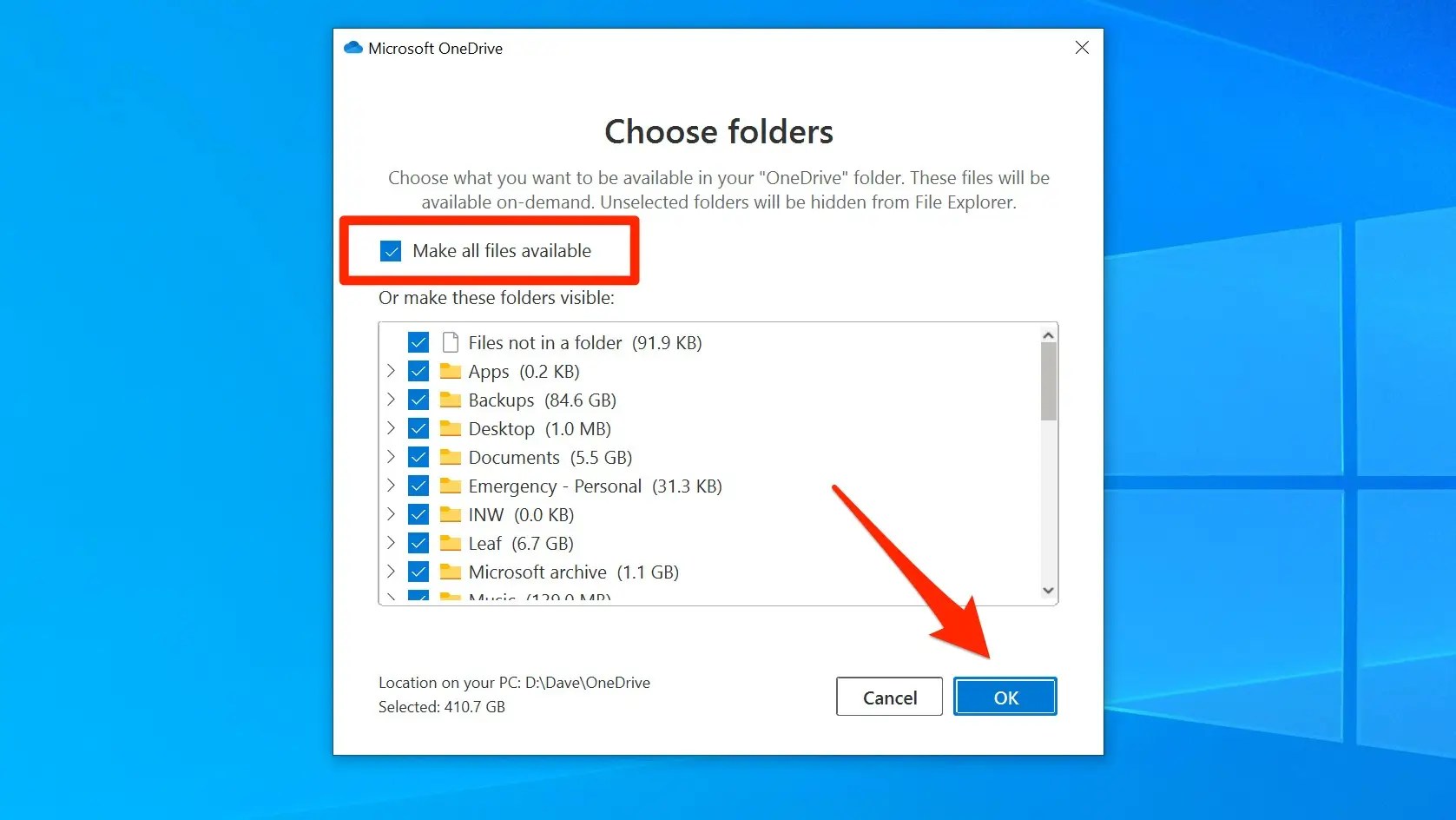 How to sync files and folders to OneDrive on a PC or Mac