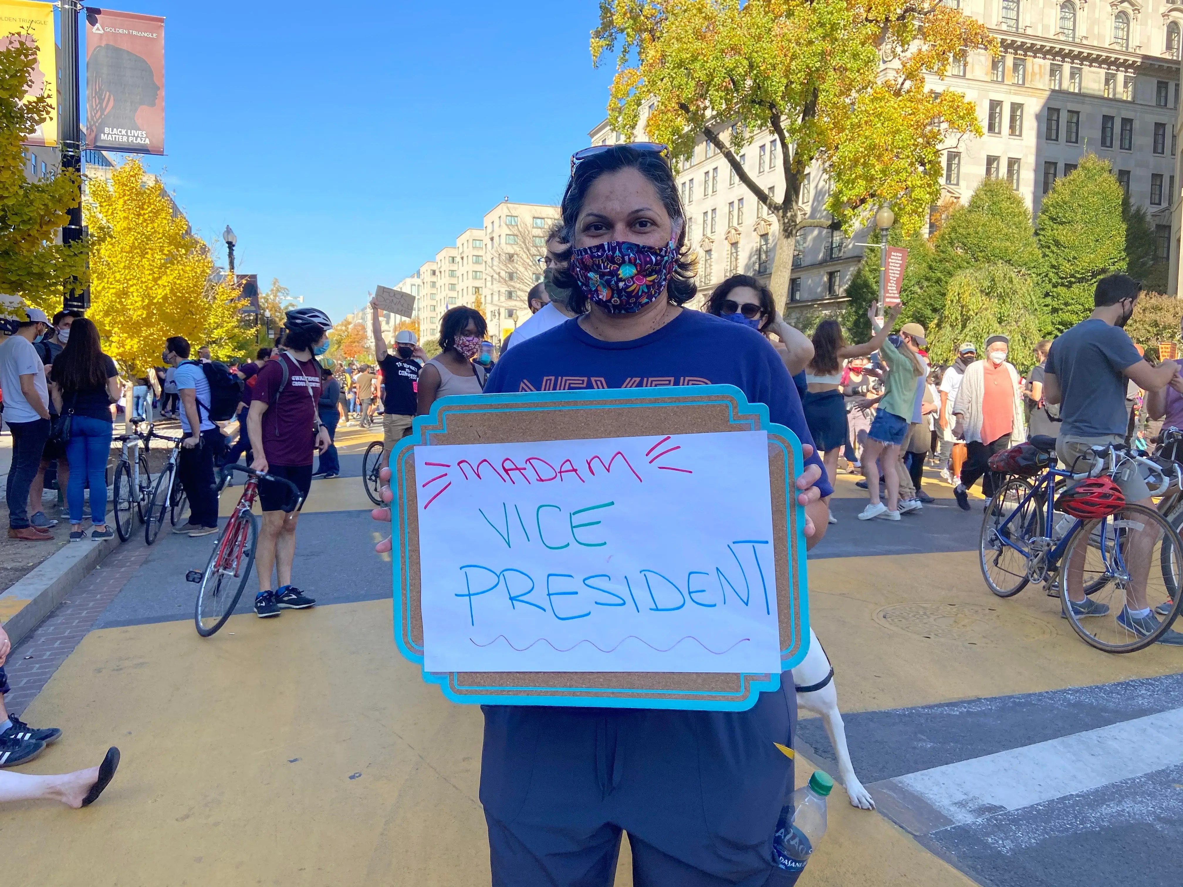 "BYEEEEEEEEEEE" DC celebrates Biden's victory with champagne and a
