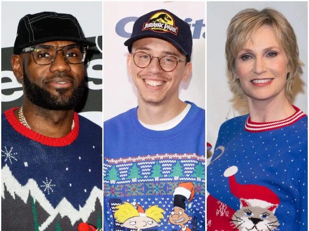 Celebrities Wearing Ugly Holiday Sweaters Business Insider