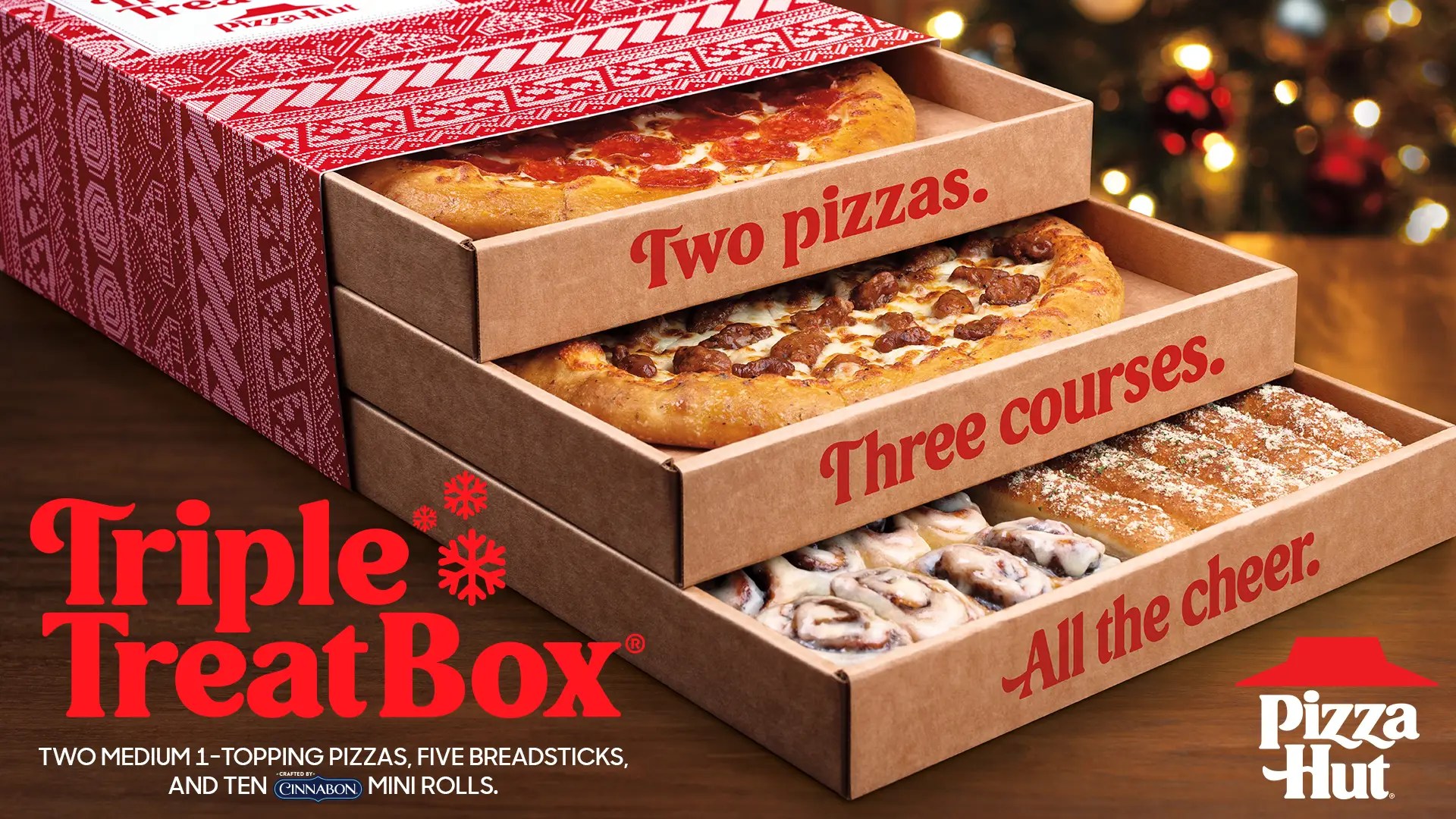 Pizza Hut is now selling this 3tier pizza box, which comes with 2 pies