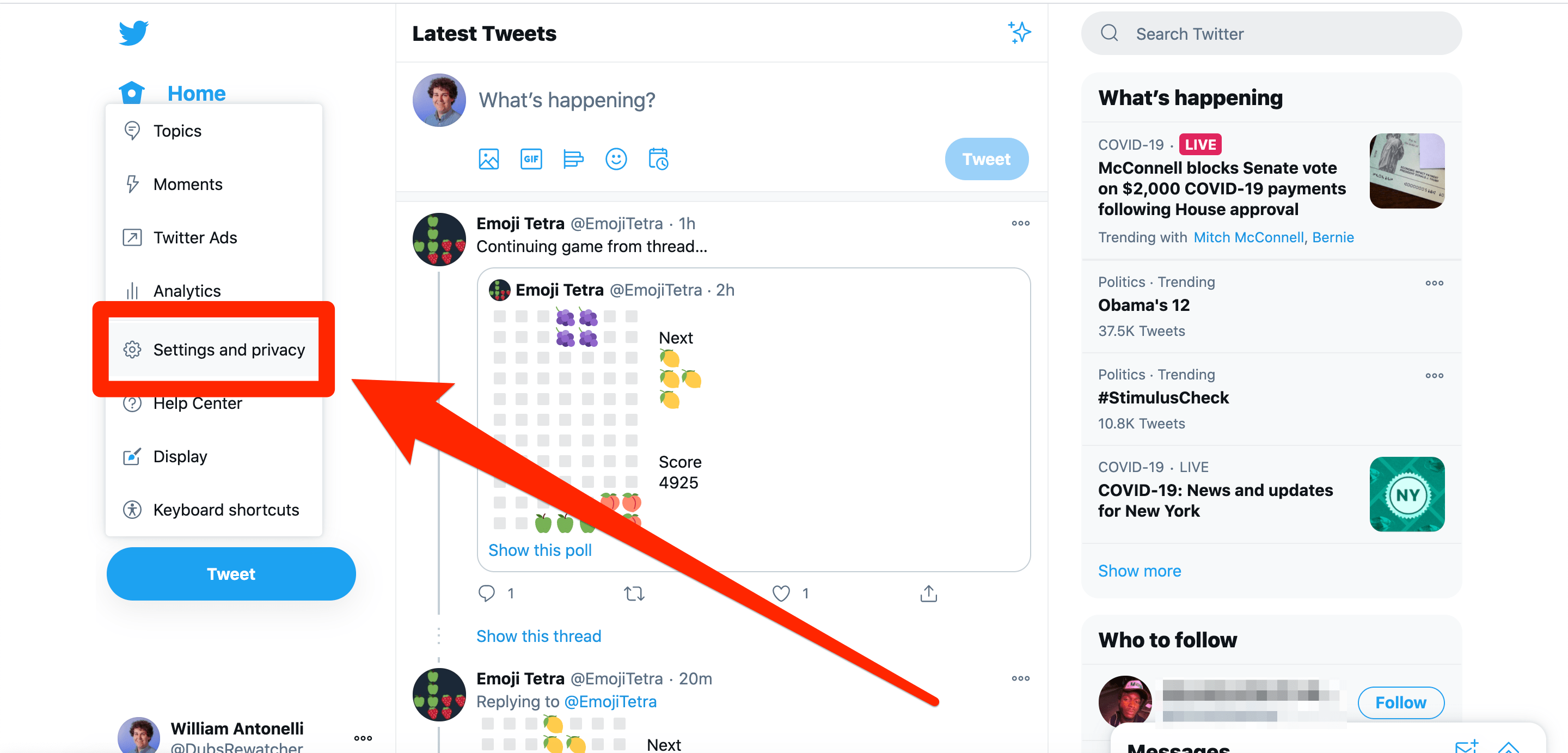 How to change your Twitter username from the website