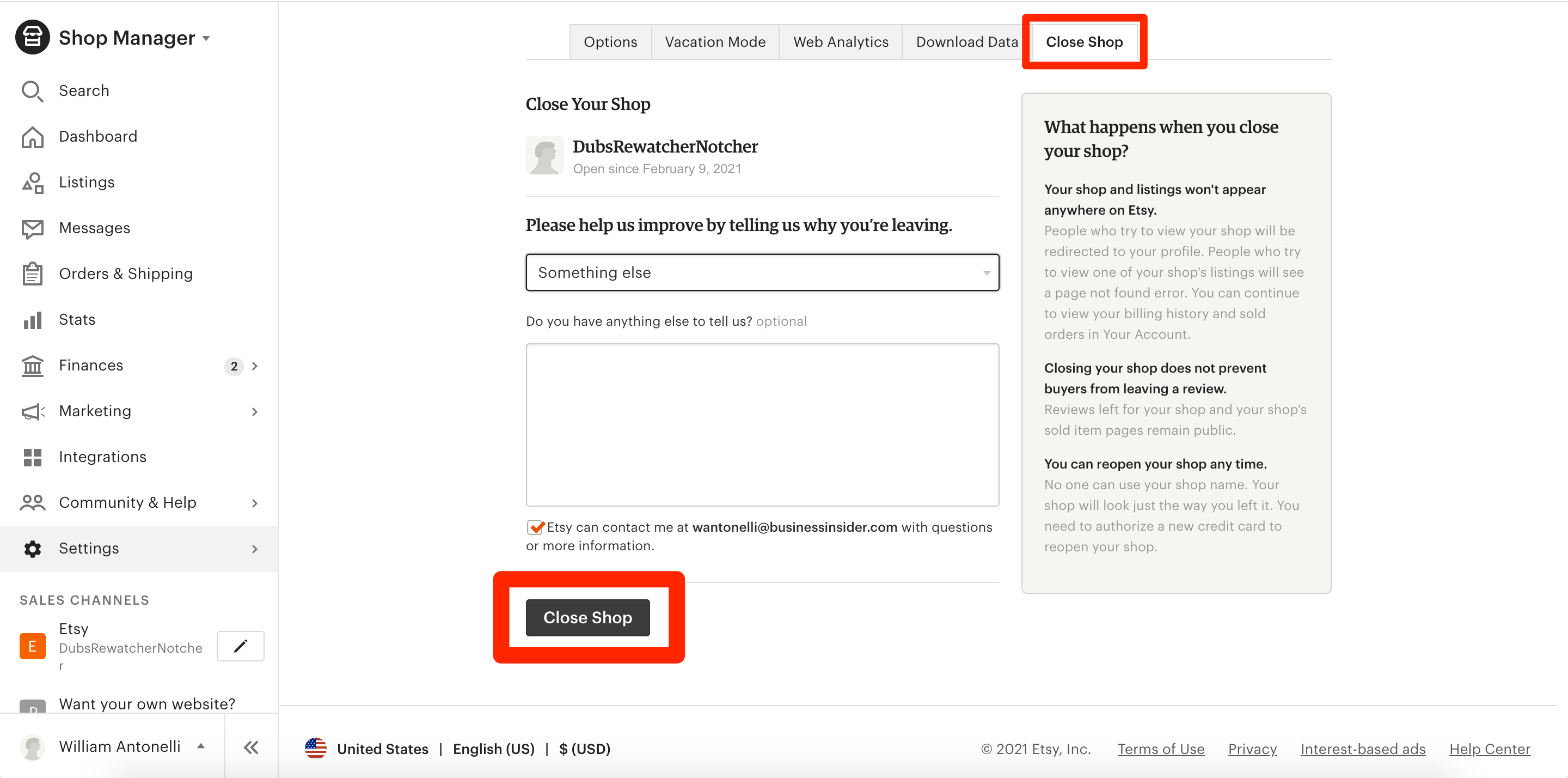 How to delete an Etsy seller account and close your shop, even if you