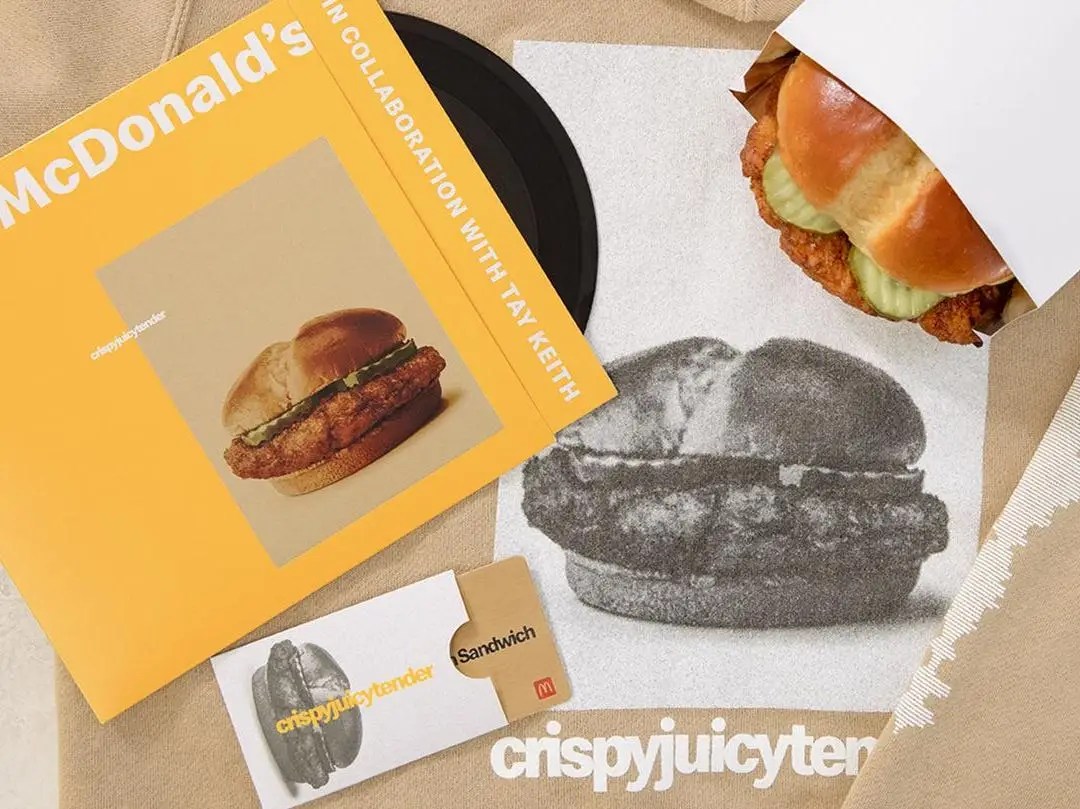 McDonald's Chicken Sandwich Release With Hoodie and Vinyl Business