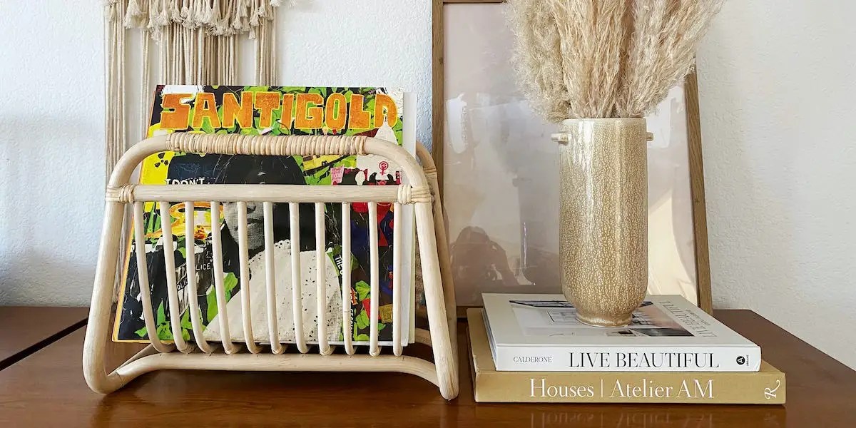 A 20 Ikea Magazine Rack Also Works As a Beautiful Record Holder