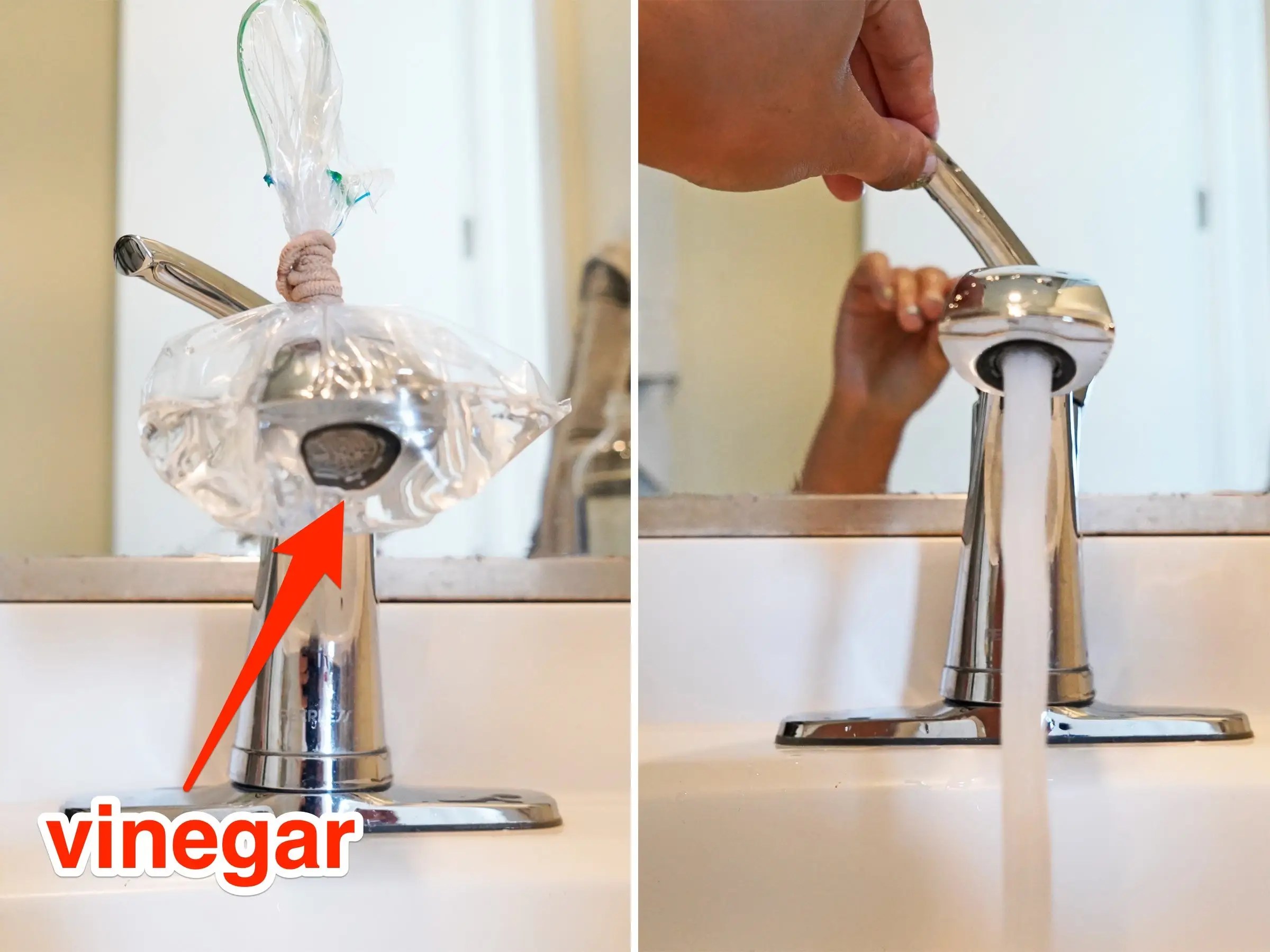 A Reddit Faucet Cleaning Hack Uses a Bag of Vinegar, and It Works