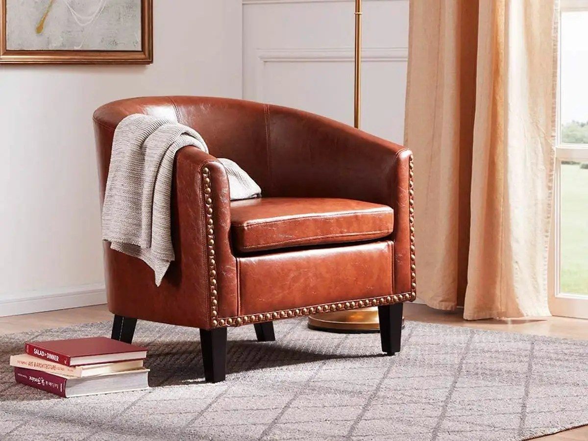 9 Leather and Faux Leather Chairs You Can Buy From Amazon