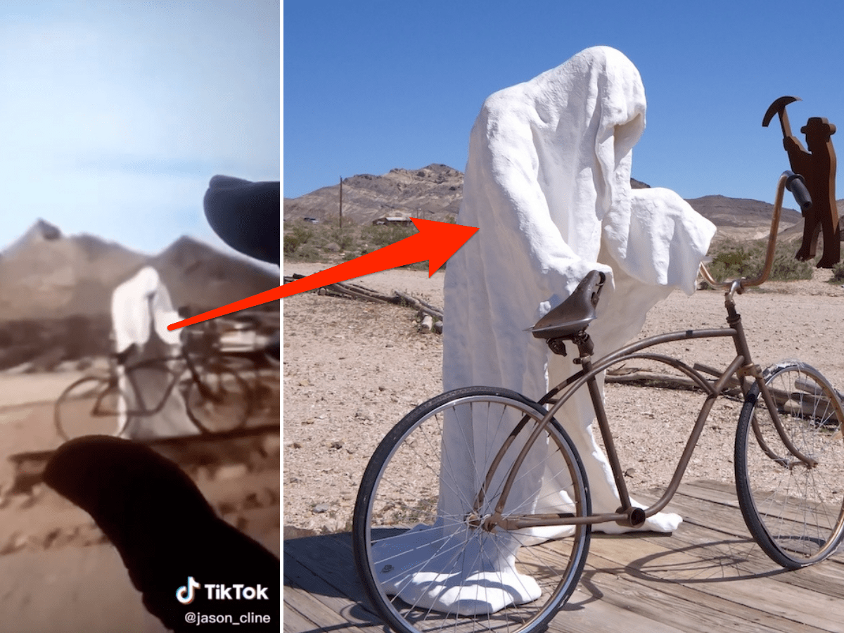 A TikToker's viral video shows a Nevada ghost town with 'creepy men in
