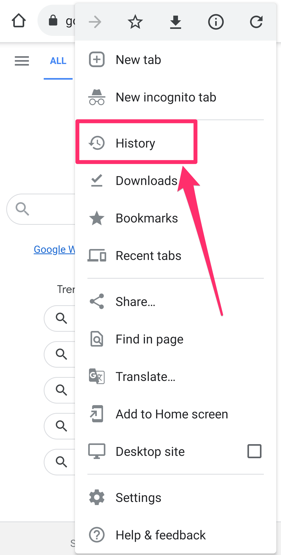 How to delete the last 15 minutes of your Google search history.