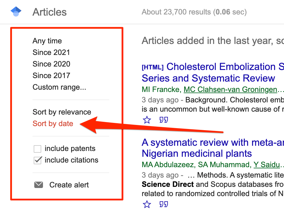 Google scholar is a specialized search tool that searches scholarly