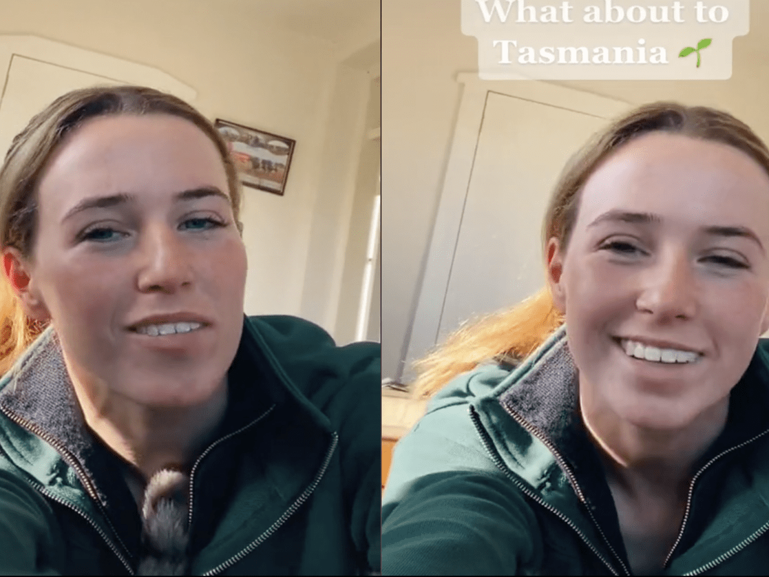 Caitlyn Loane, a Tasmanian TikTok creator known for inspiring women