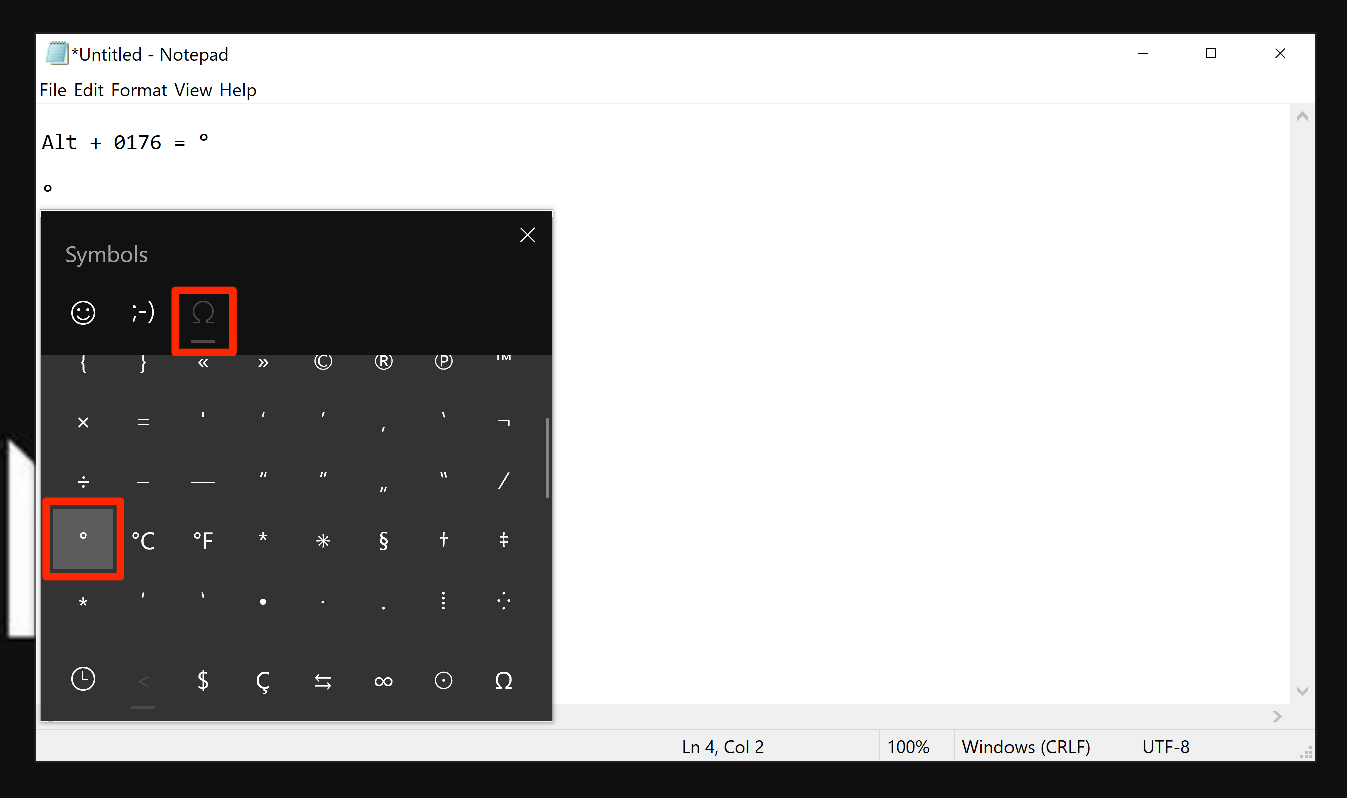 How to type a circle with a slash through it - stashokarrow