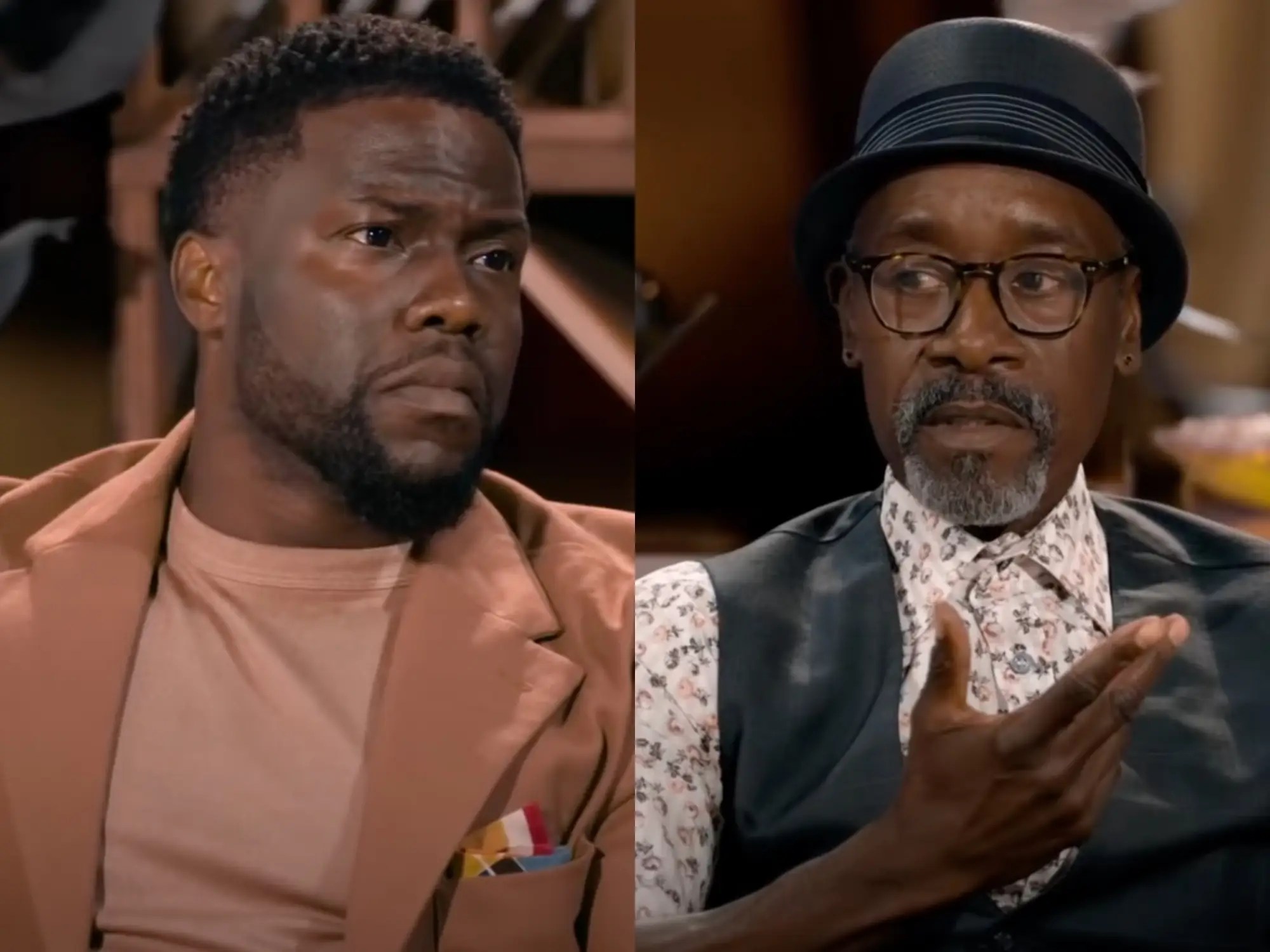 Kevin Hart Reacts to Don Cheadle's Age in Clip That Has Gone Viral