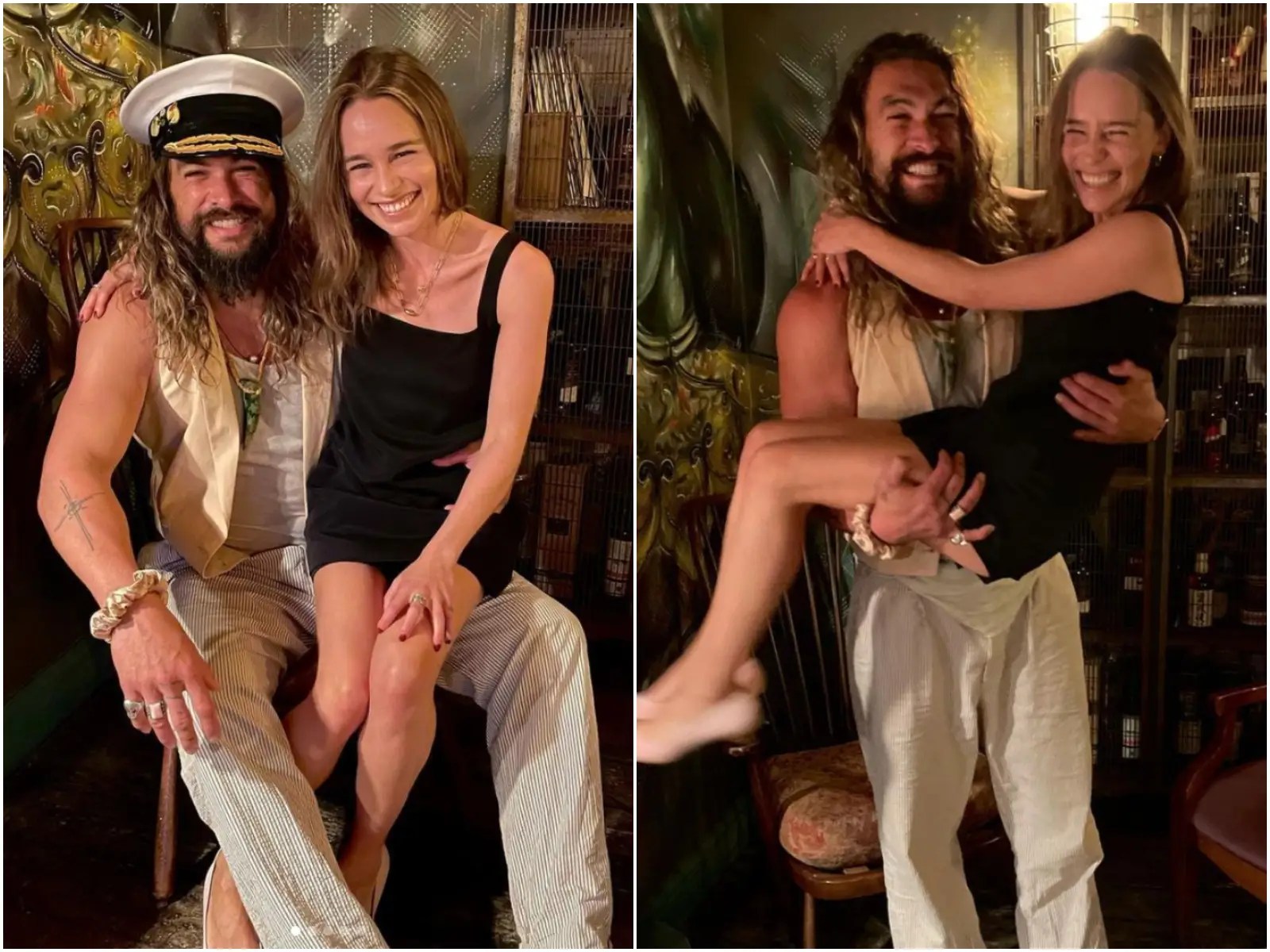 Jason Momoa Carries Emilia Clarke In 'Game Of Thrones' Reunion Photos