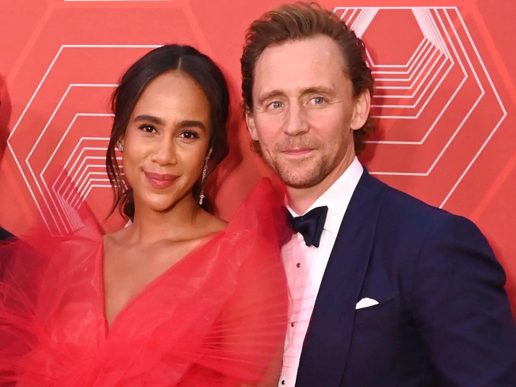 Tony Awards 2021 Tom Hiddleston and Zawe Ashton Pose on Red Carpet