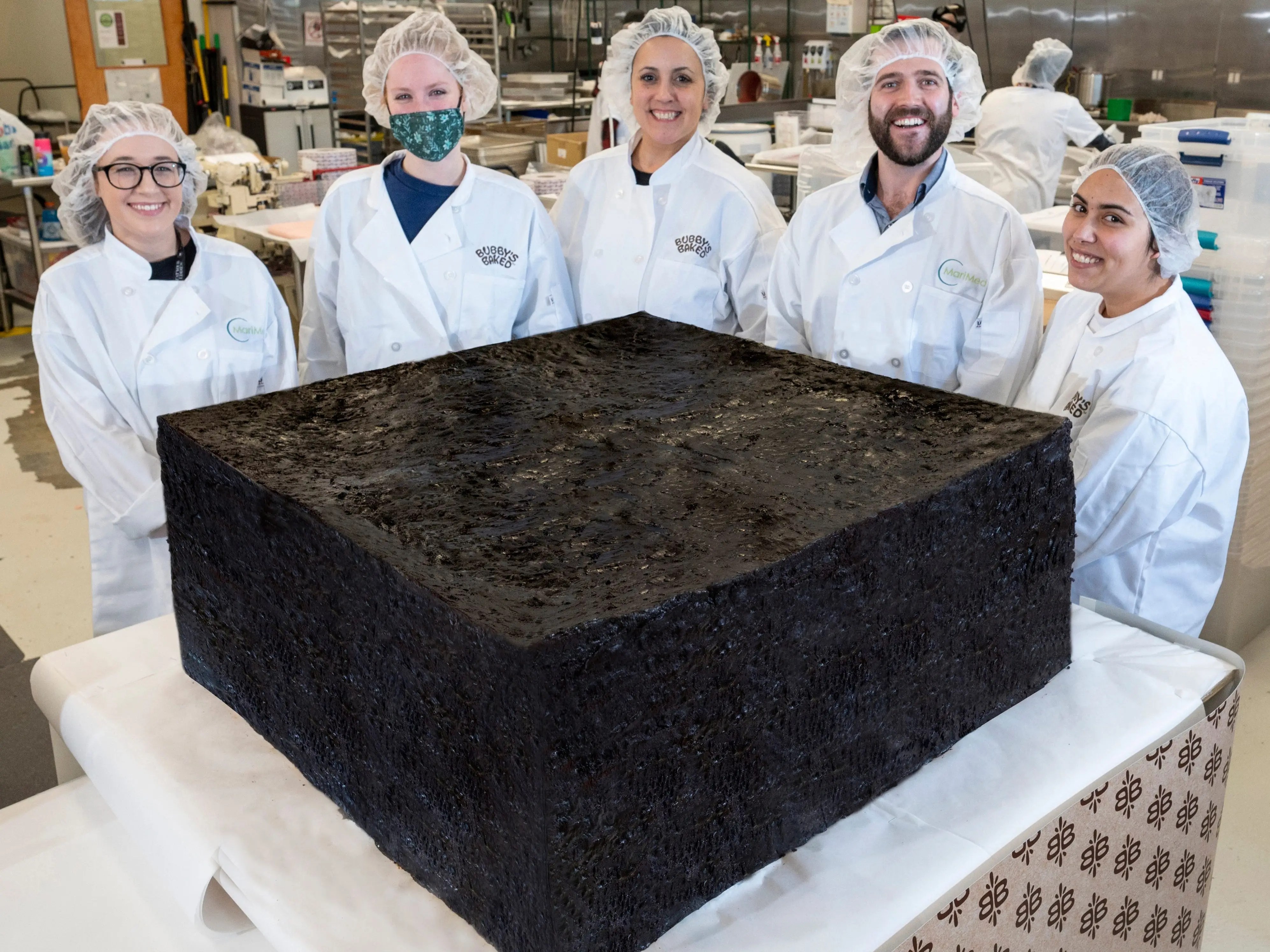 A cannabis company baked the world's largest pot brownie. It weighs 850 pounds and contains 20