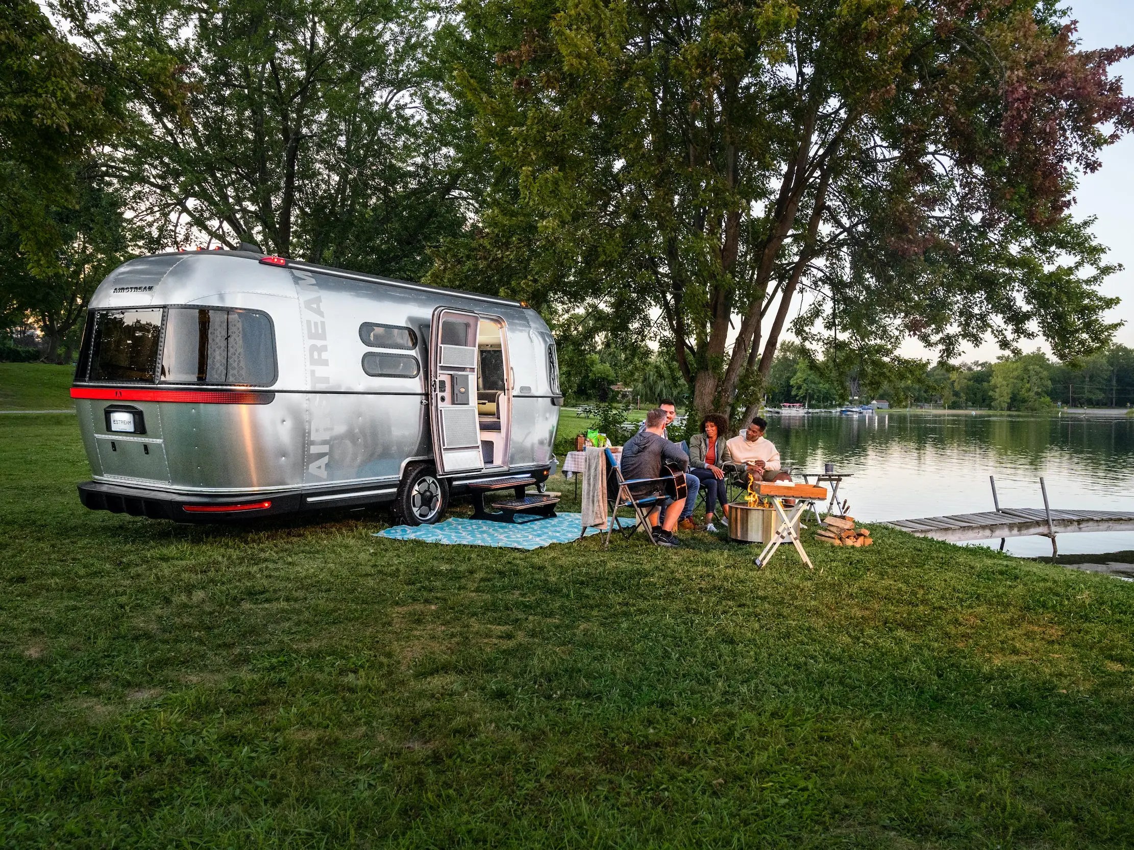 Airstream unveiled its new electric travel trailer RV that can be moved remotely and stay off