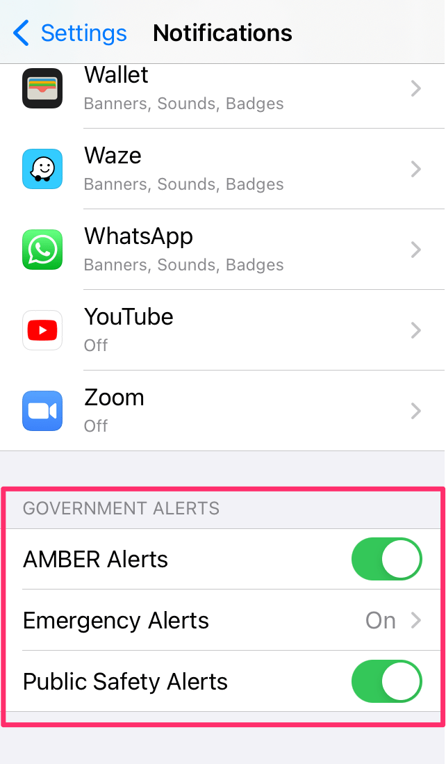 Emergency Alerts on iPhone How to Turn Them on or Off