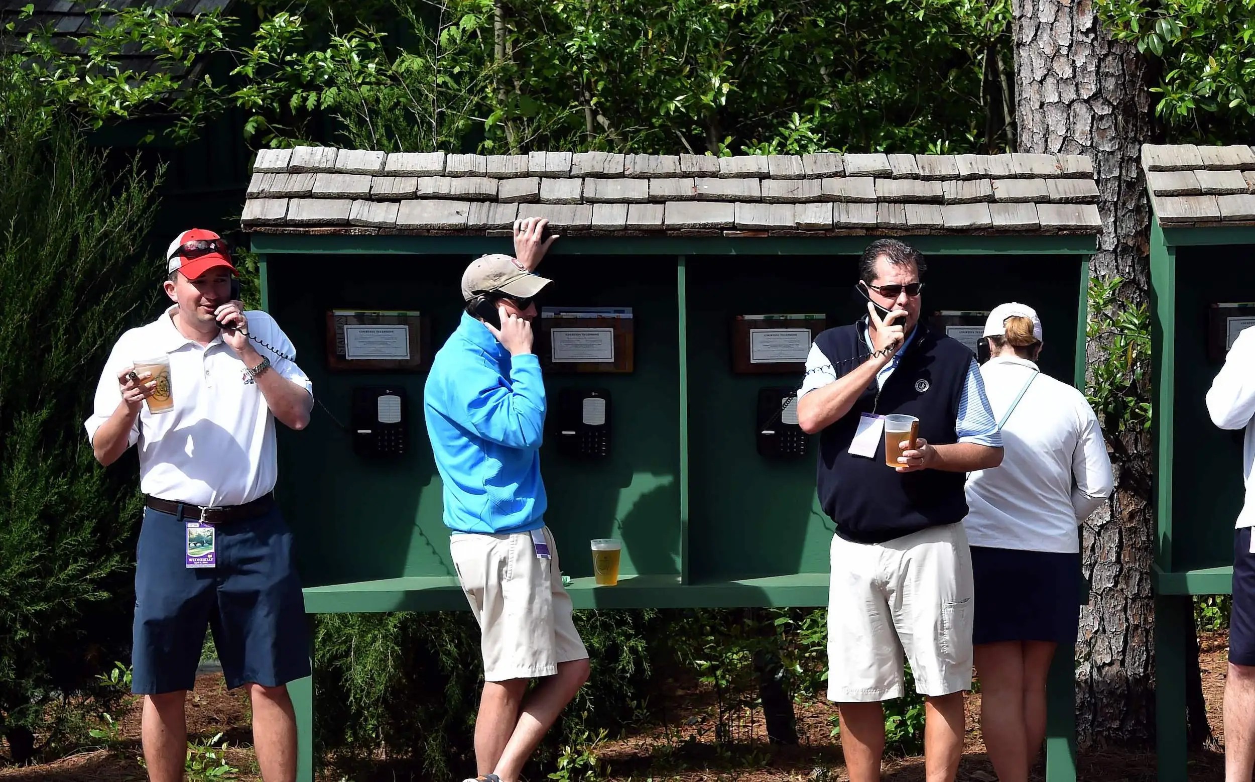 The Masters golf tournament bans cell phones and that rule is not going to change anytime soon