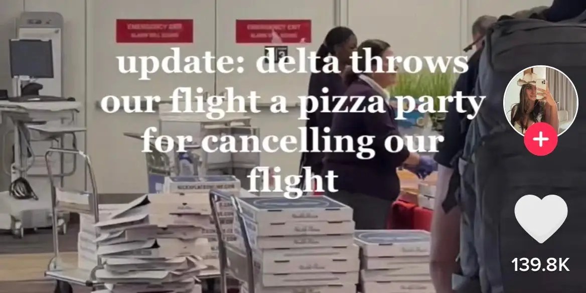 Delta Threw Passengers a 'Pizza Party' and Offered 6,000 After Delays