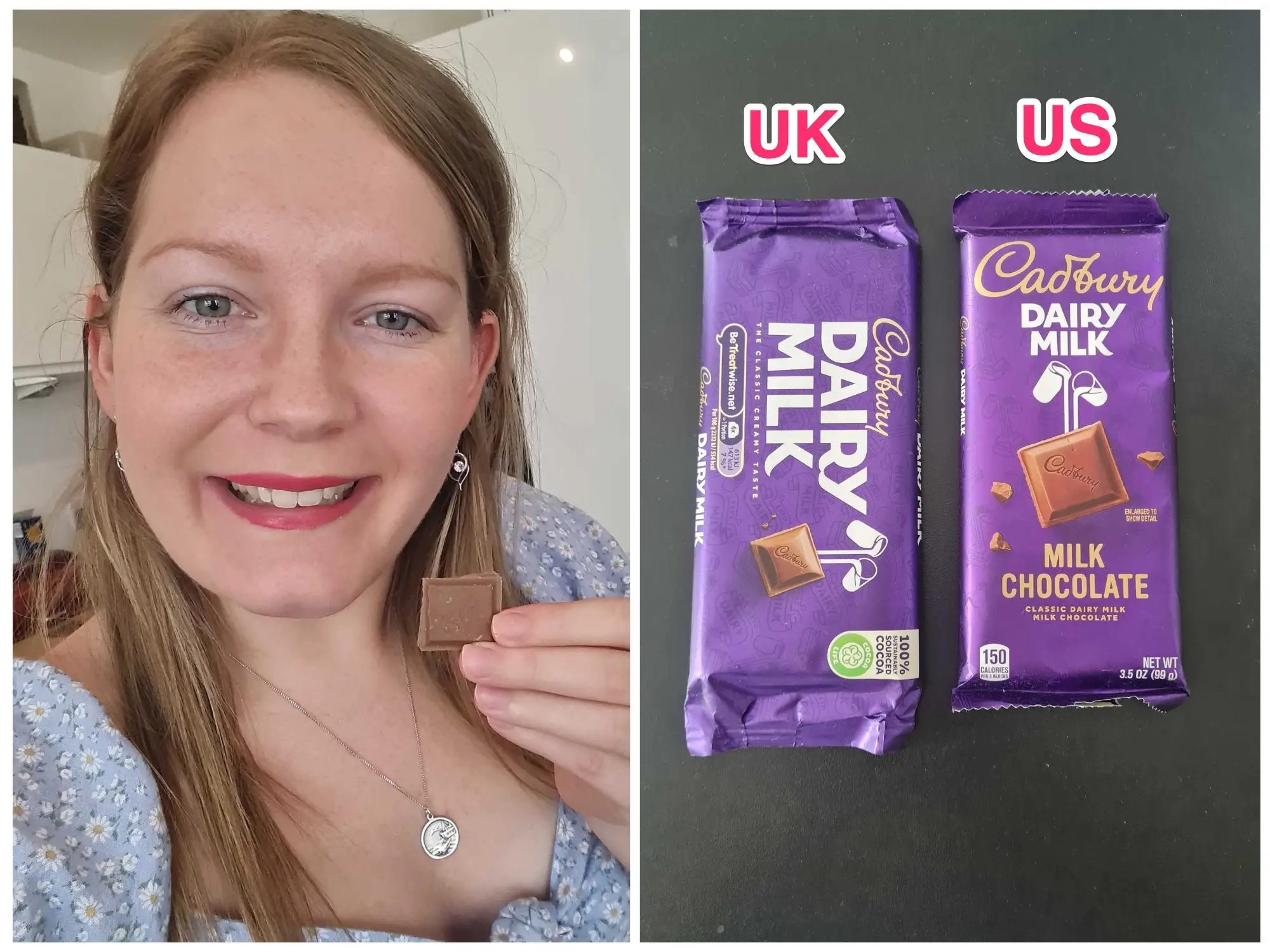 Photos I Compared US And UK Cadbury Dairy Milk Bars, 53 OFF