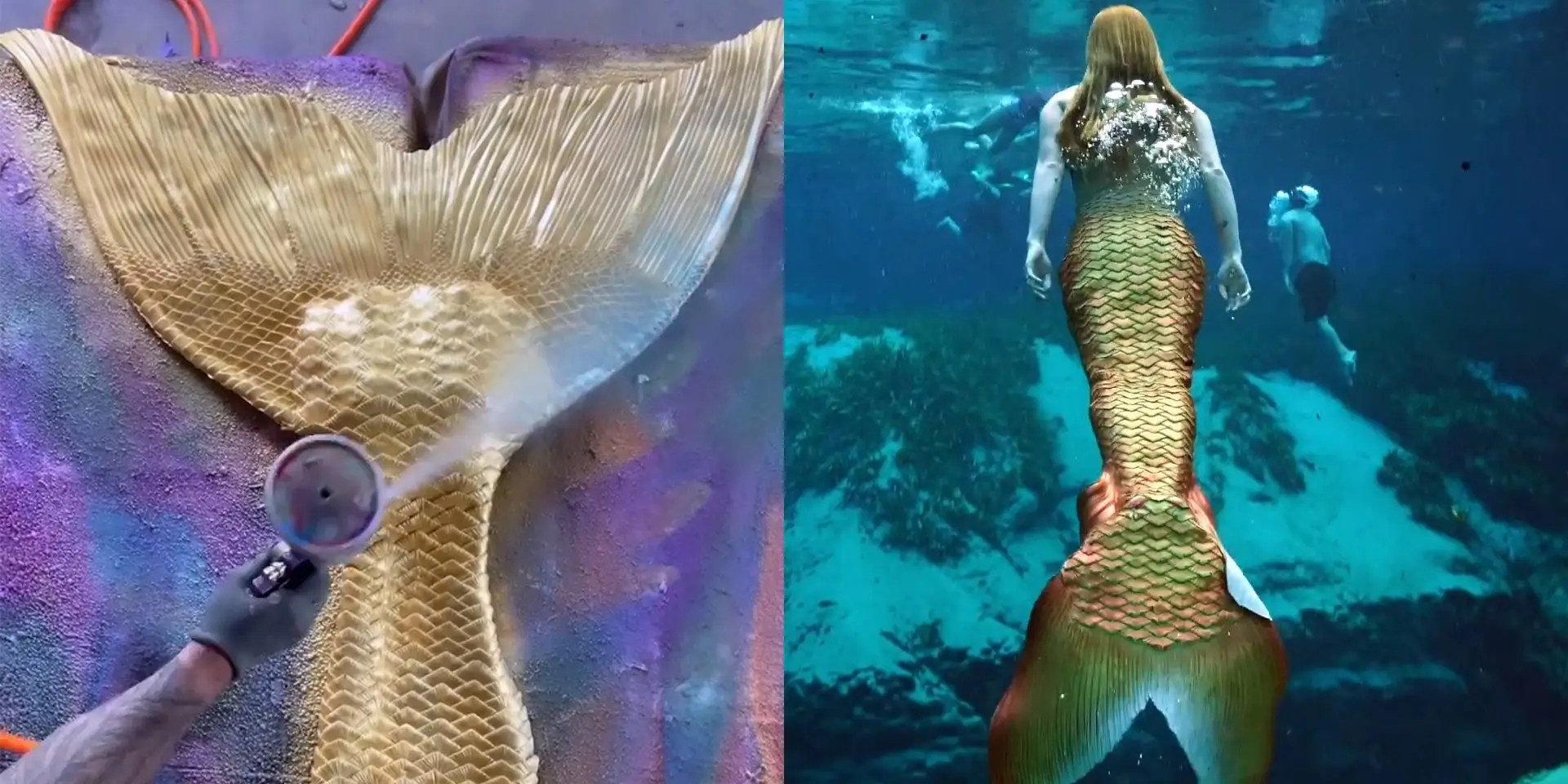 Mermaid Tails Are Made by Molding, Pouring Silicone, and Painting