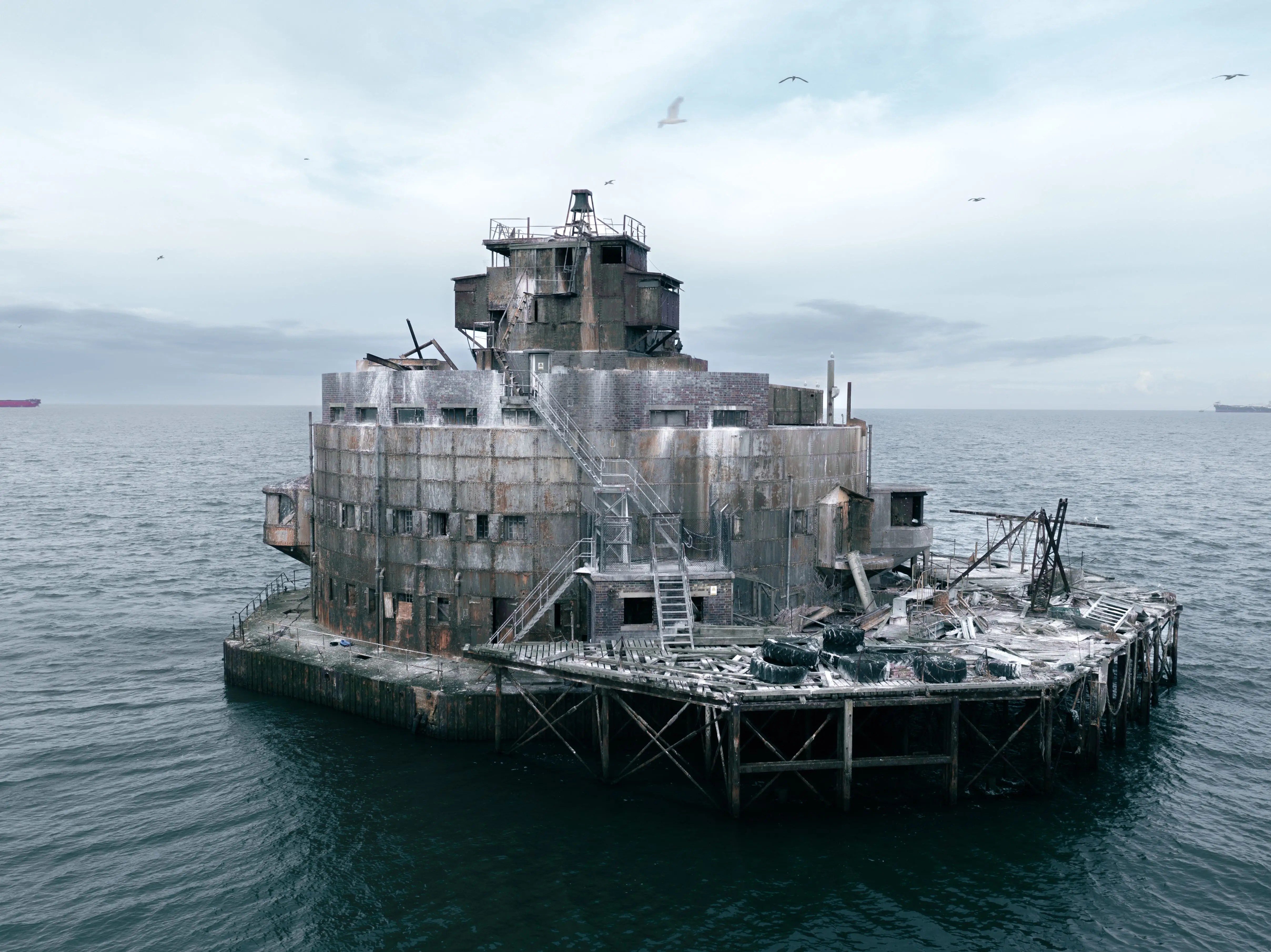 A Second World War Sea Fort Off the English Coast Sold for 580,000