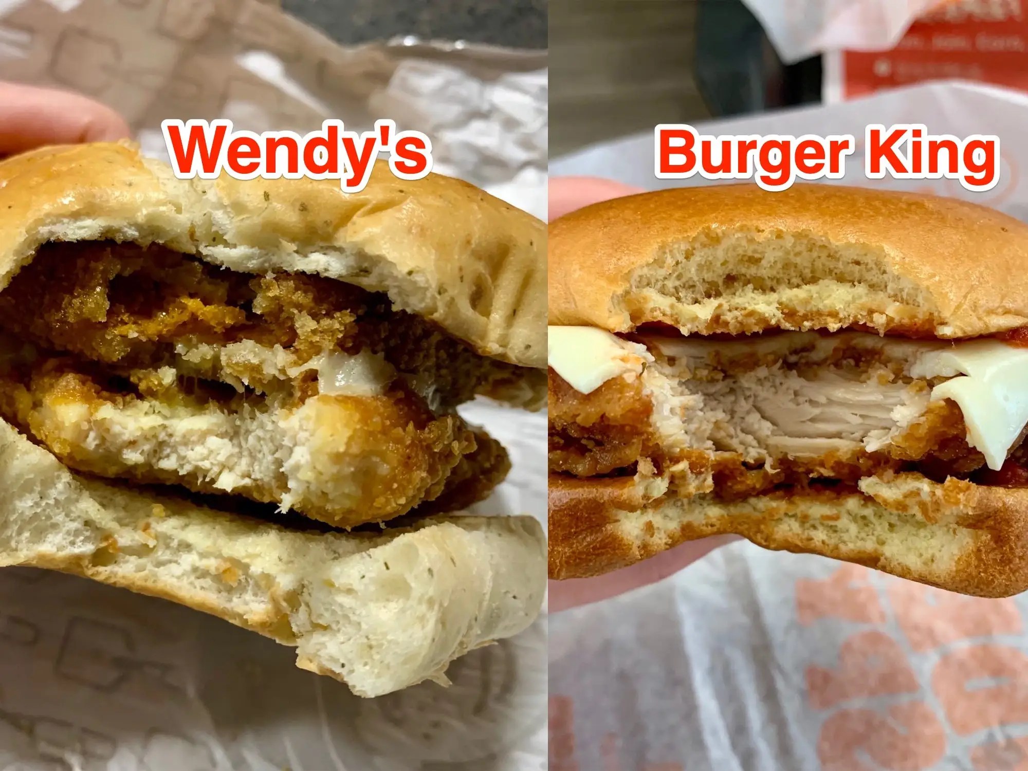 Burger King Vs Wendy's Italian Chicken Sandwich Reviews, Photos