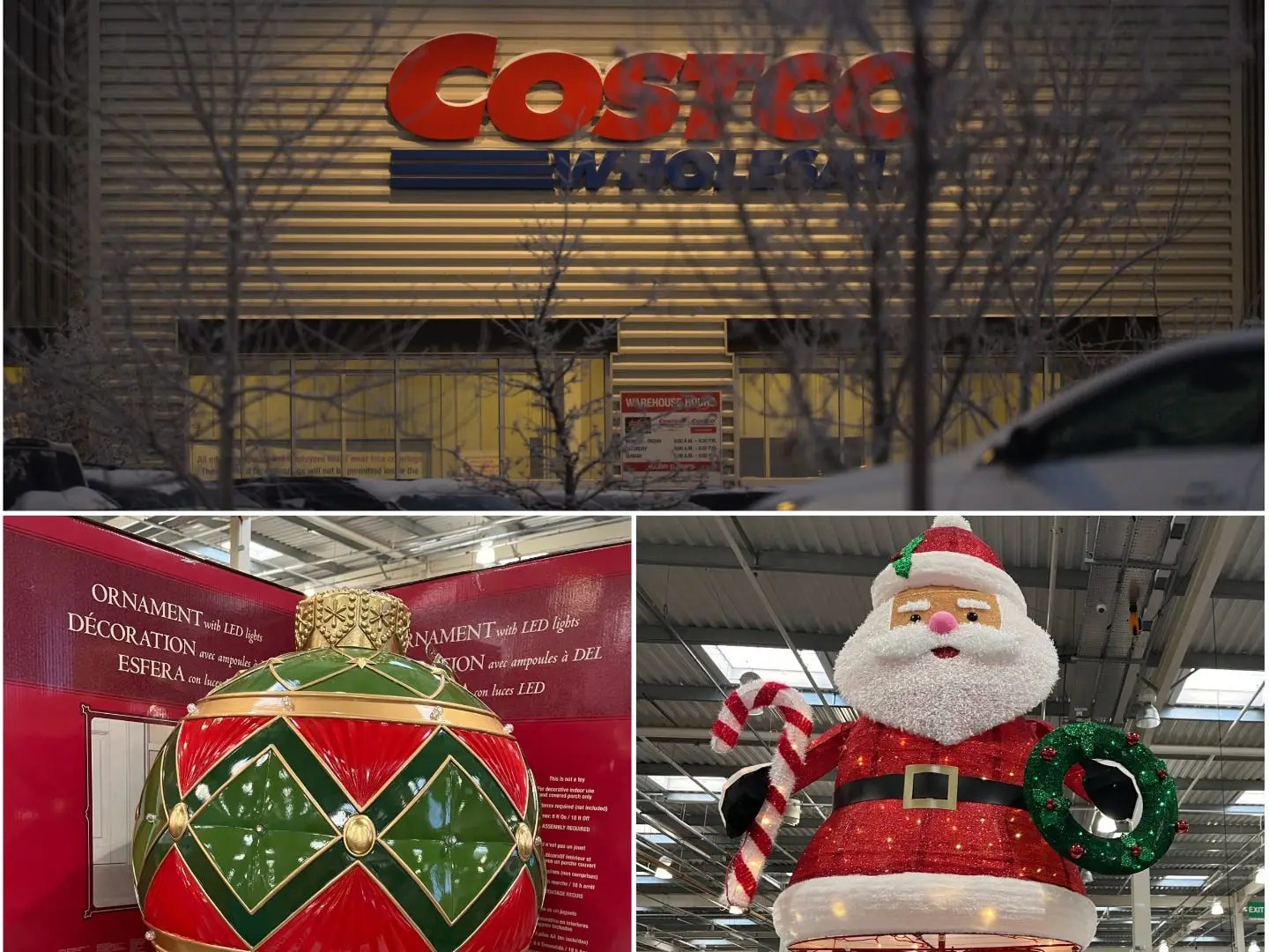 Costco’s giant Santa and a lightup bauble cost 220 each. Here are the top 5 most expensive