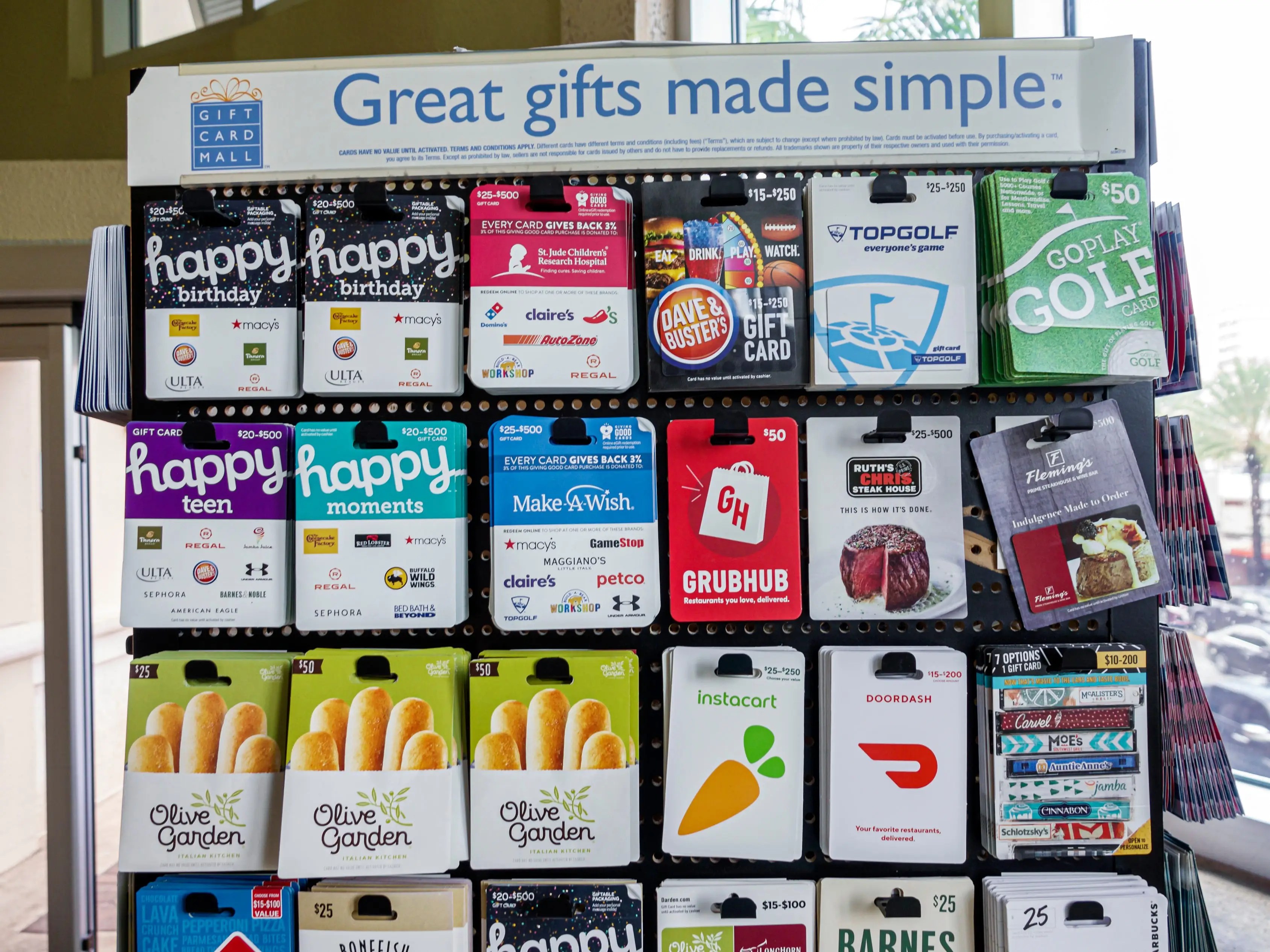 A New Survey Shows Americans Have Unspent Gift Cards Totaling 21B