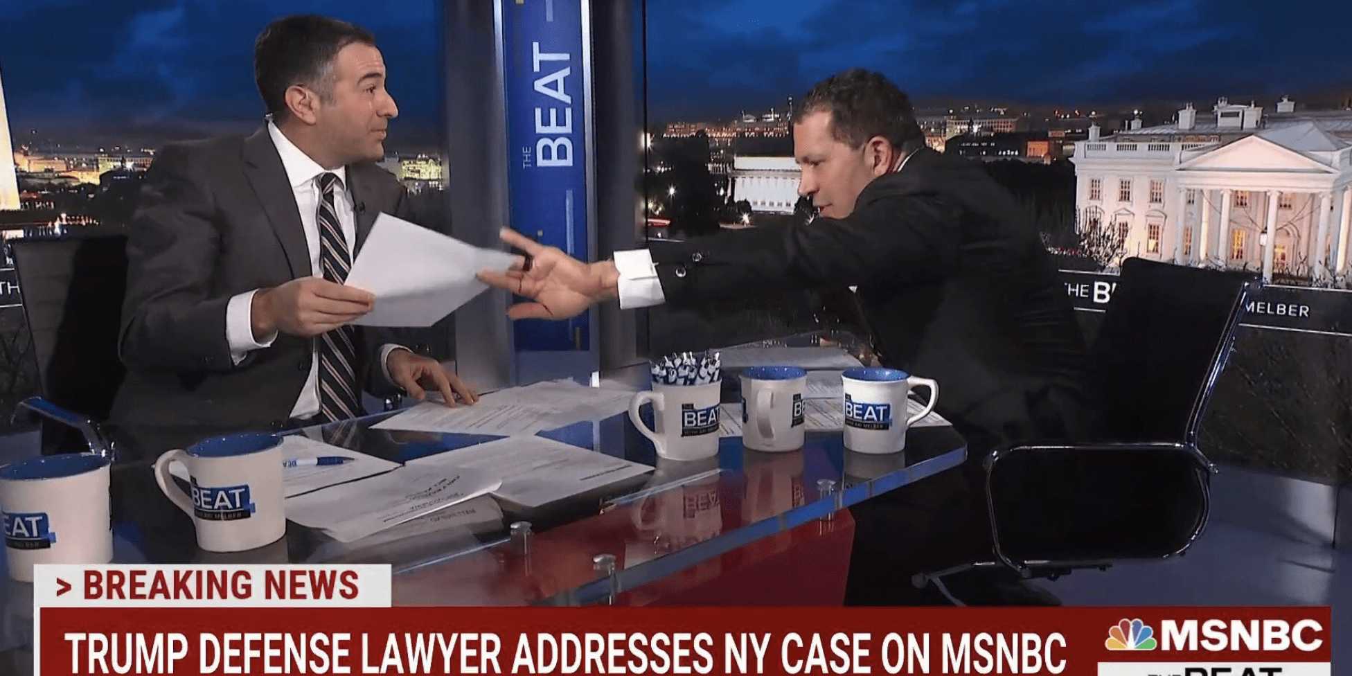 Trump Lawyer Tries to Grab Paper From MSNBC Host in Heated Exchange