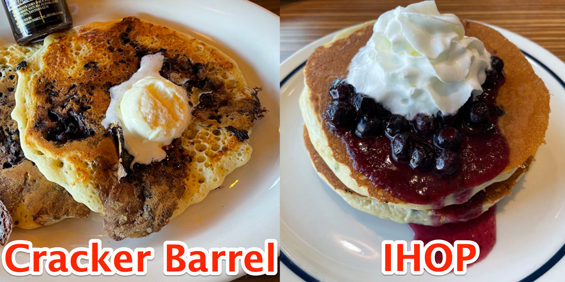 I Ordered Pancakes at Cracker Barrel and IHOP, Clear Winner Business