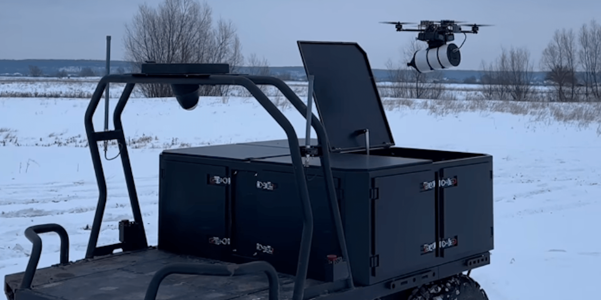 Ukrainian Ground Robot Can Now Launch Drones, Keeps Operators Safer