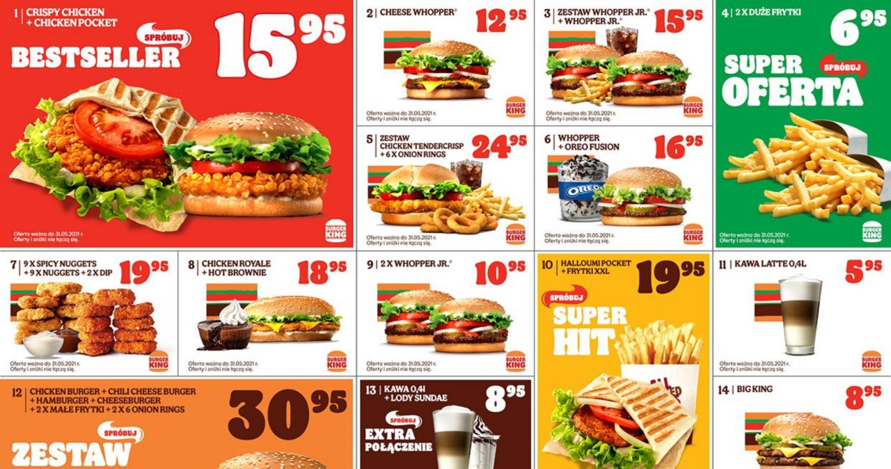Burger King Gazetka Promocyjna oferty, rabaty, kupony [20.04 do 31.05