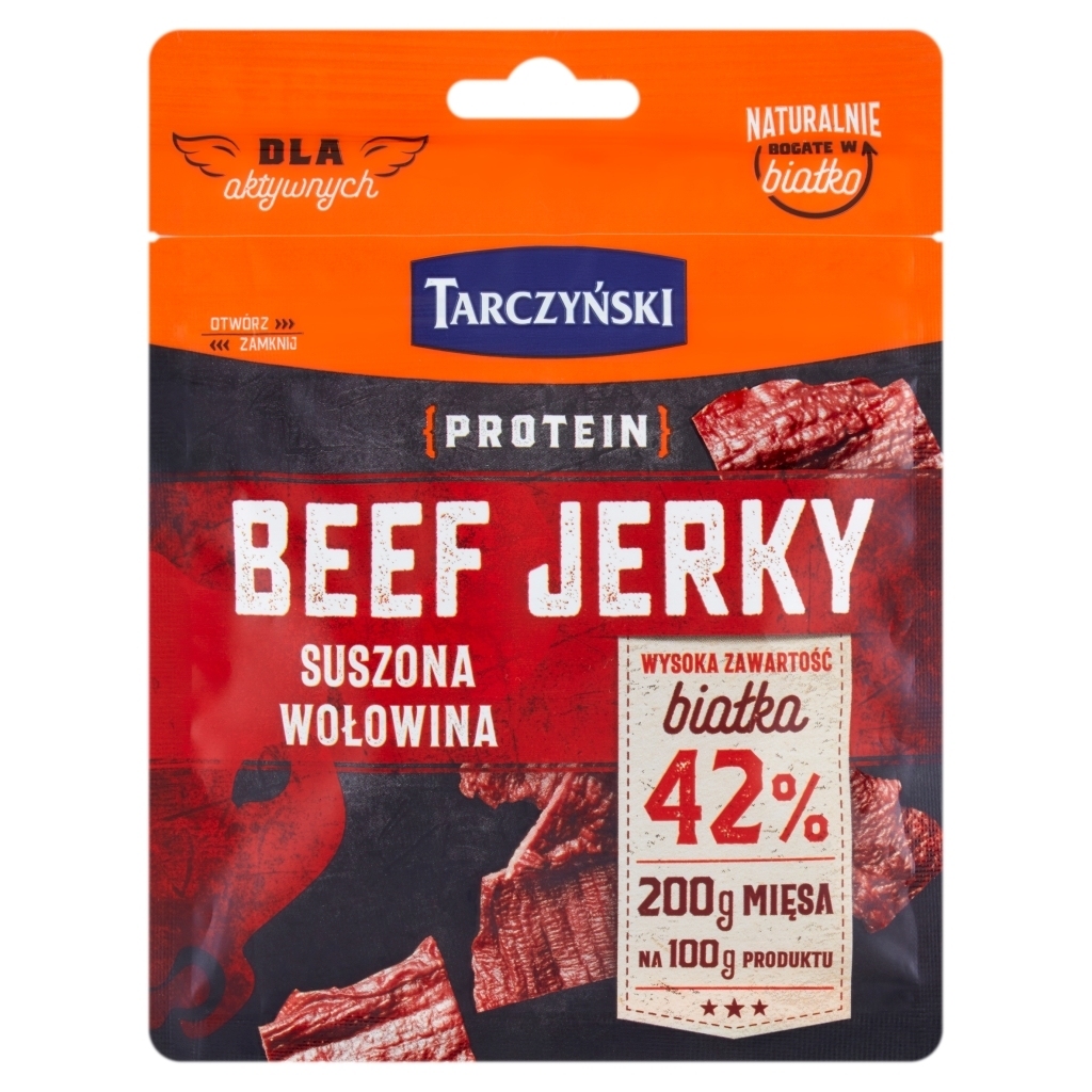 Tarczyński Protein Beef Jerky Suszona wołowina 25 g promocje i gdzie