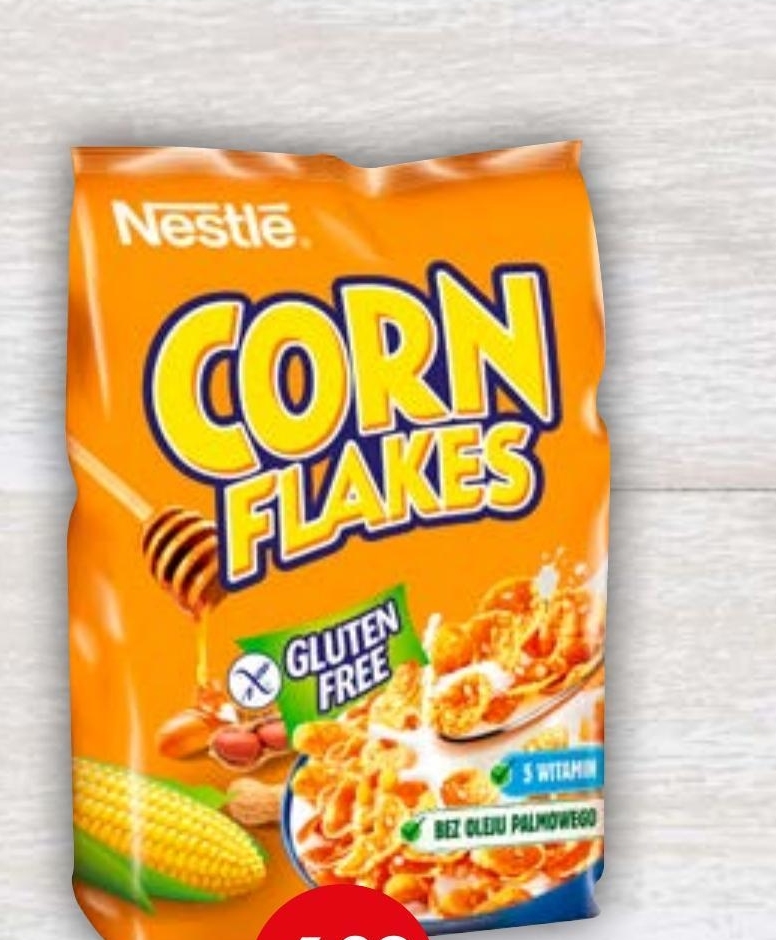 Archiwum Nestlé Corn Flakes Miód i orzeszki Płatki śniadaniowe z miodem i orzeszkami 250 g