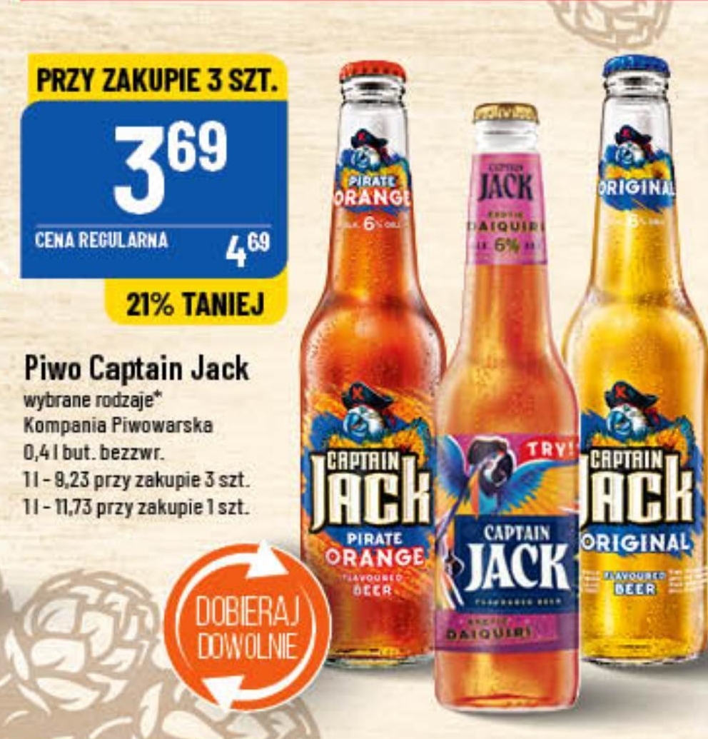 Archiwum Captain Jack Exotic Daiquiri Piwo smakowe 400 ml