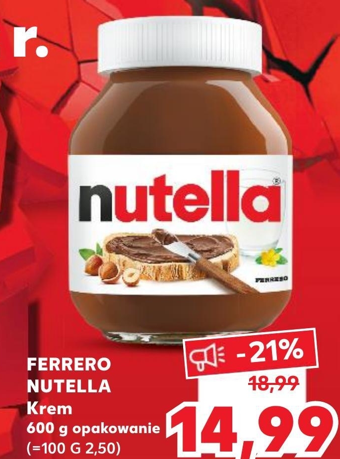Archiwum Nutella Krem do smarowania z orzechami laskowymi i kakao 600