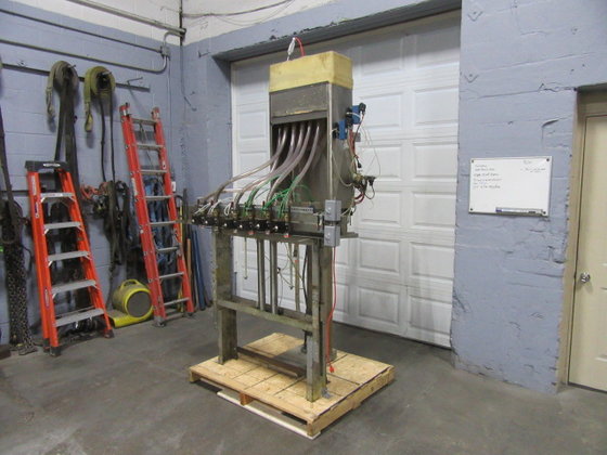 6 spout Gravity Filler by Electronic Liquid Fillers Inc. 3661 in