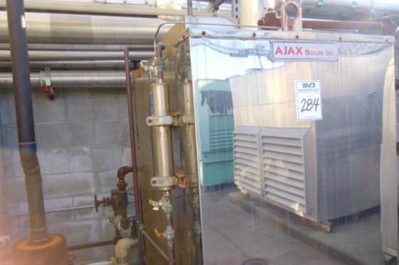 Boiler, 9.5 HP, Ajax, Gasfired, 328 Lbs/HR Steam, 100 PSI,Boiler, 9.5
