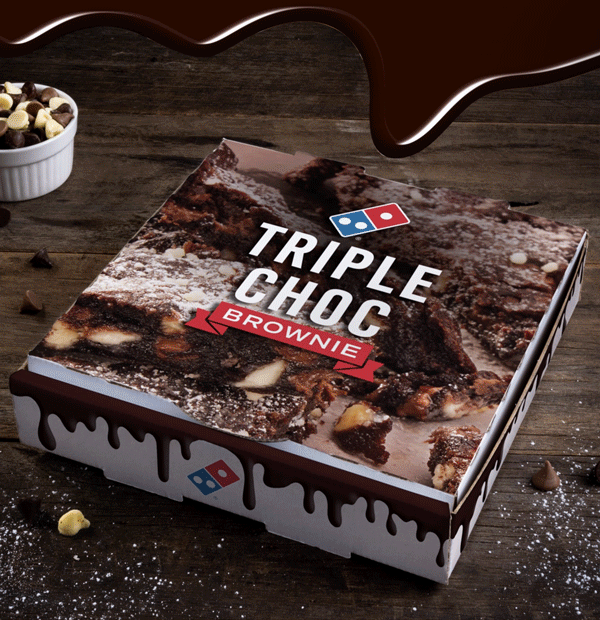 Domino's Triple Choc Brownie 10 Famishd