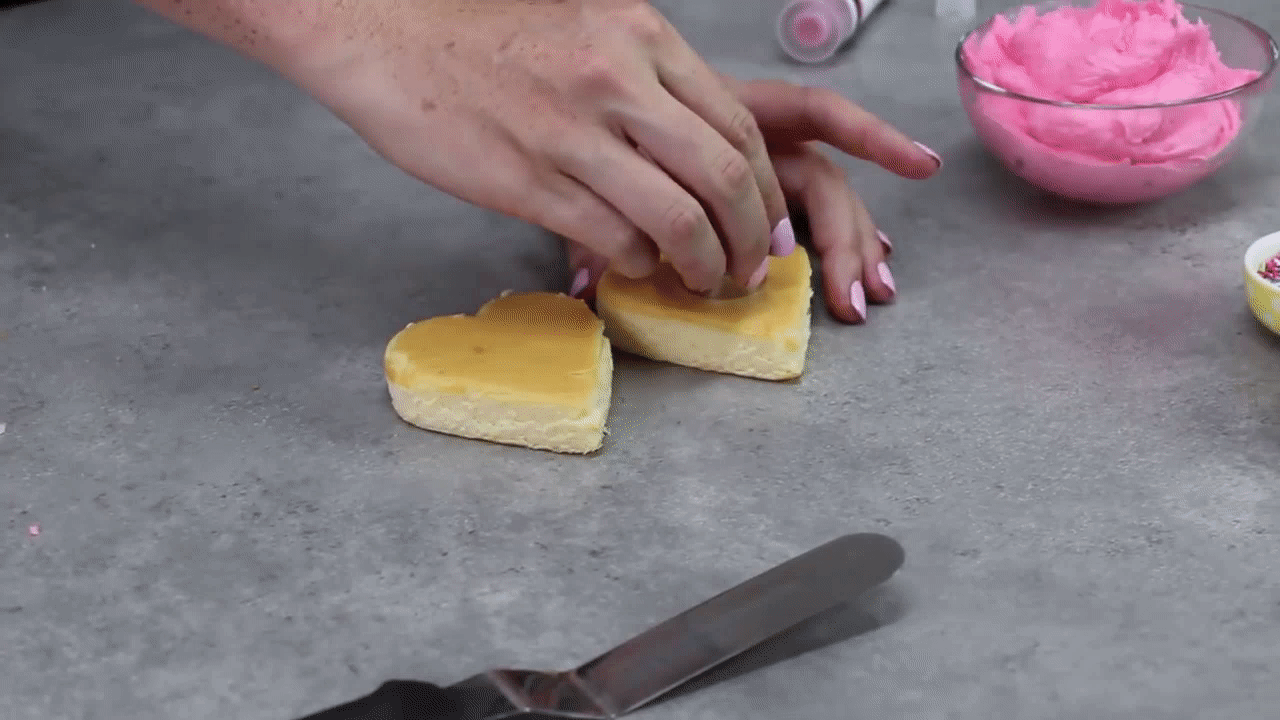 cortador de círculo de pastel de corazón