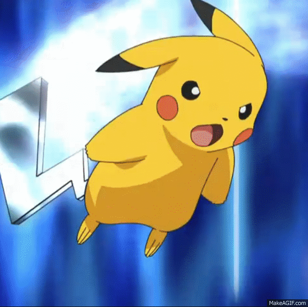 pokemon pikachu iron tail slower on Make a GIF