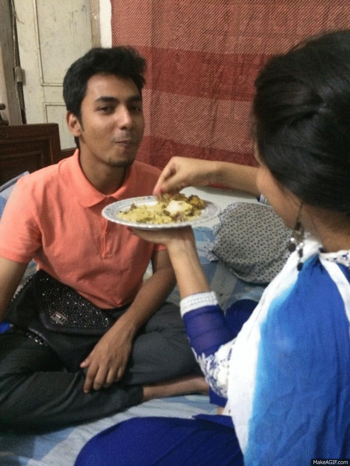 feeding biryani on Make a GIF