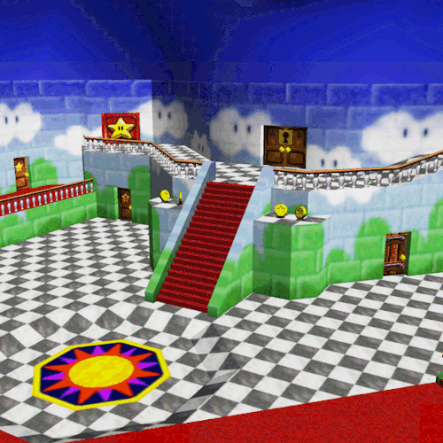nintendometroScenery Inside Peach’s castle, from ‘Super Mario... on Make a GIF