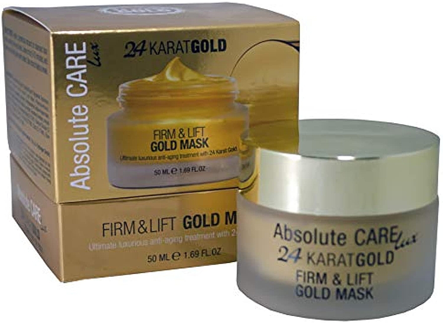 24karátová pleťová maska Absolute Care Lux 24 Karat Gold Firm & Lift