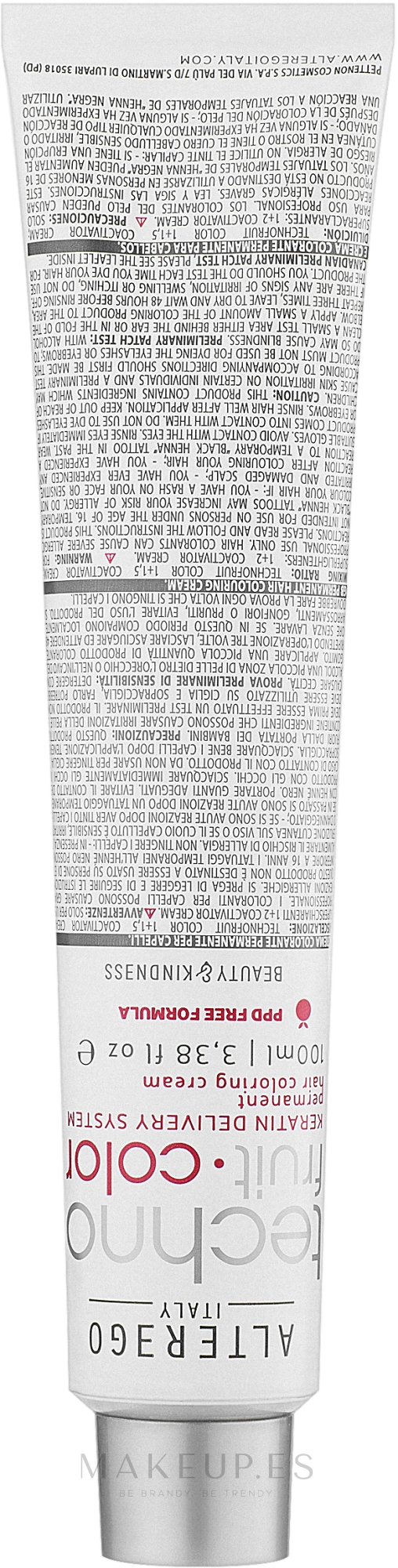 Alter Ego Techno Fruit Color Permanent Hair Coloring Cream Crema