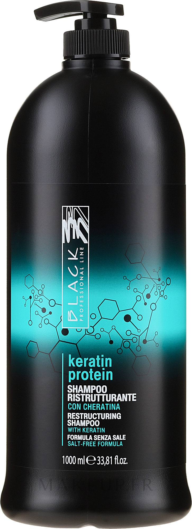 Black Professional Line Keratin Protein Shampoo Shampooing à la
