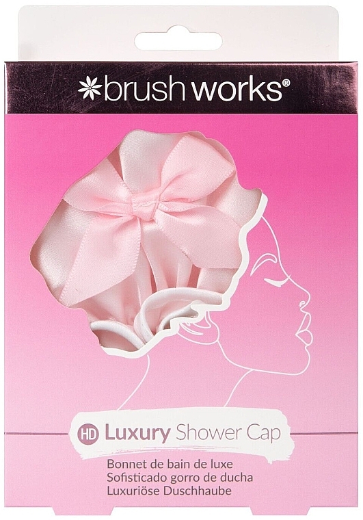 Brushworks HD Luxury Shower Cap de douche en satin Makeup.fr