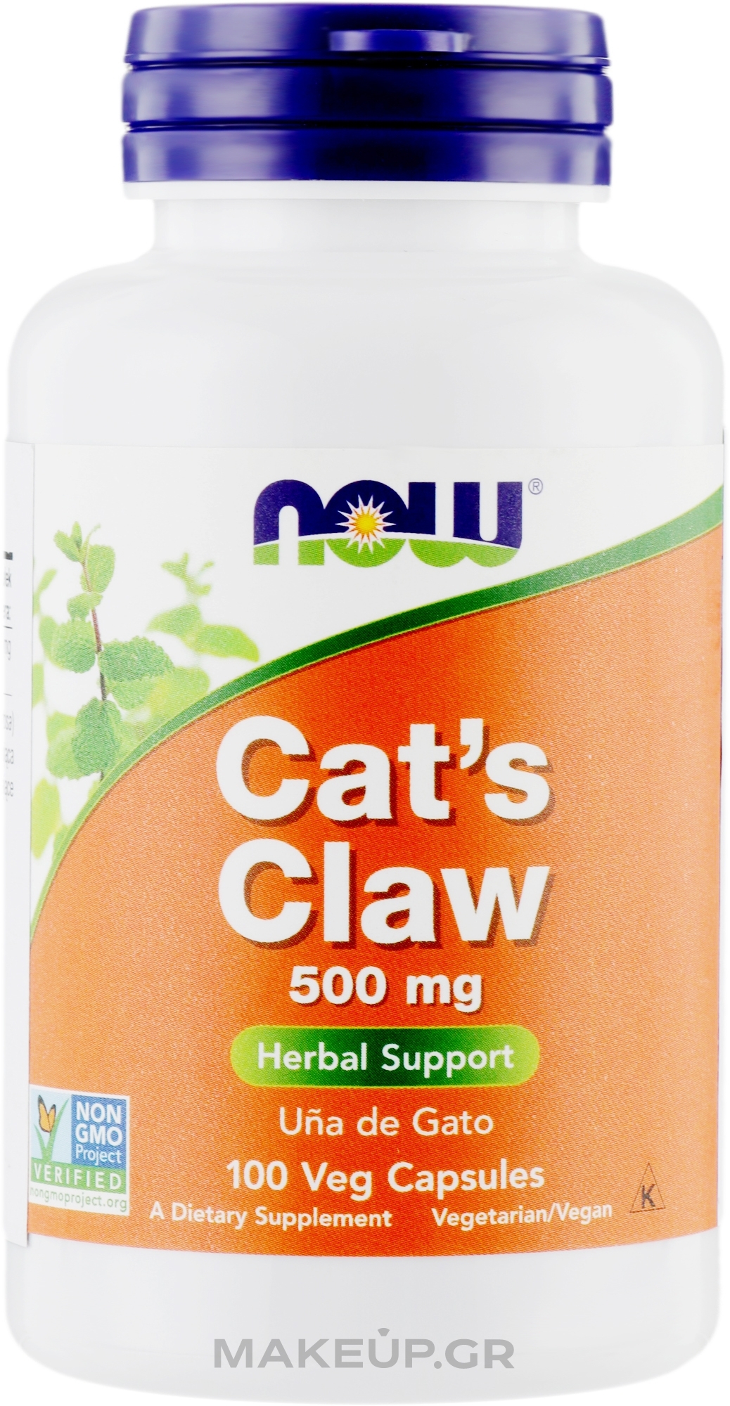 Now Foods Cats Claw Συμπλήρωμα διατροφής Νύχι της γάτας 500 mg