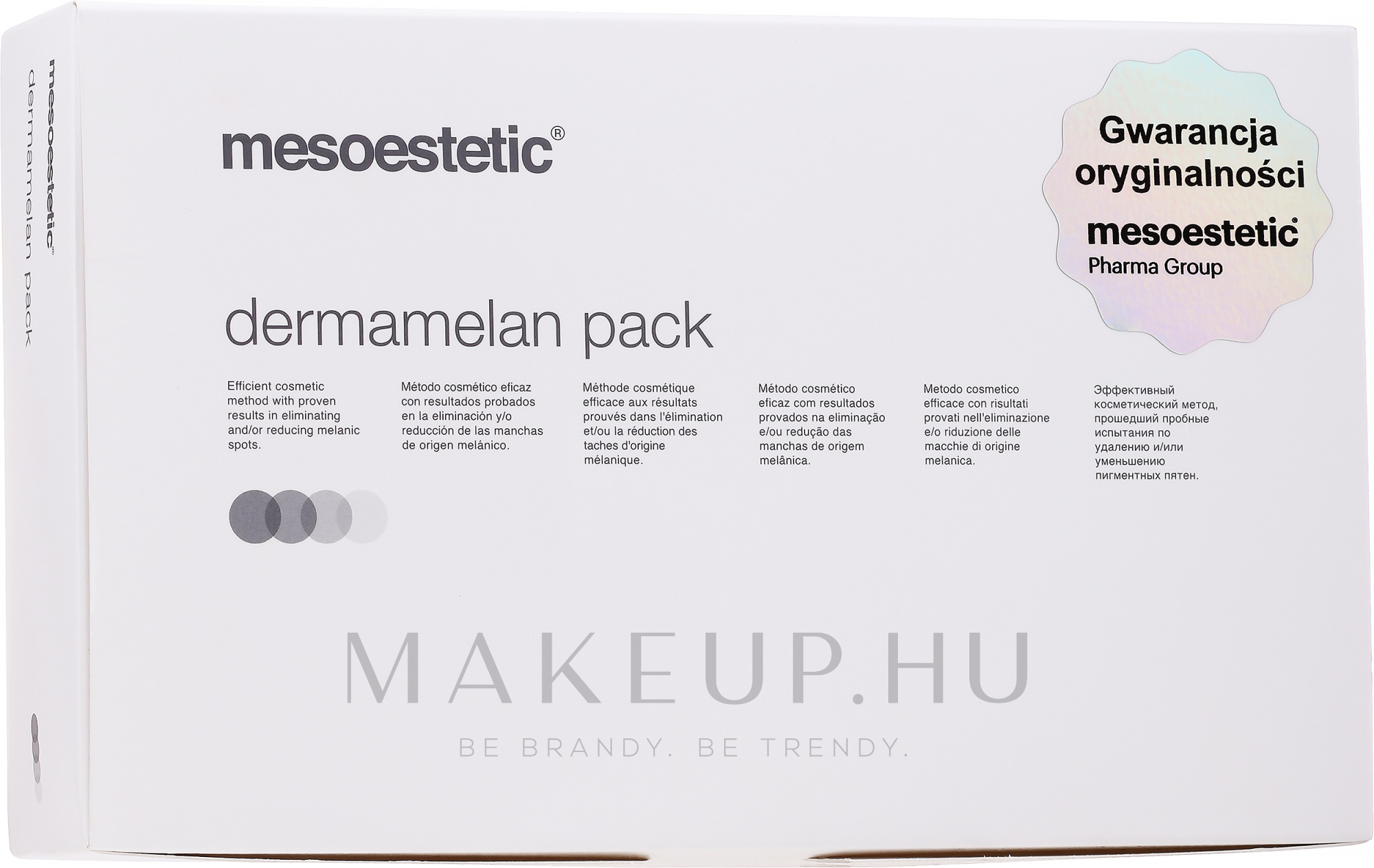 Készlet Mesoestetic Dermamelan Home Pack (f/mask/10g + f/balm/50ml + f/cr/30g + cr/50ml + oil